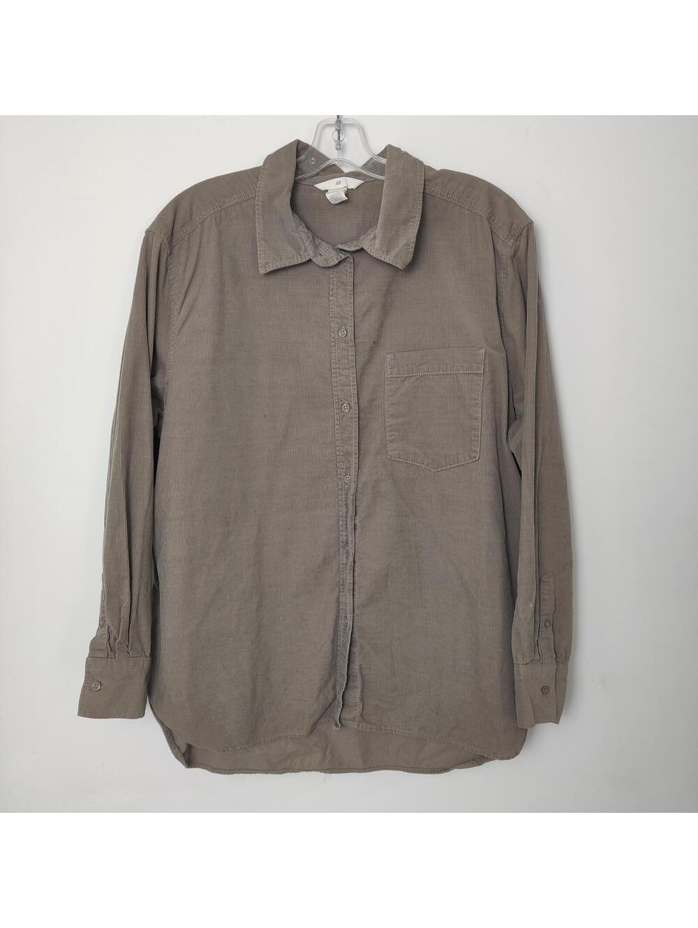 H&M Men's Long Sleeve Corduroy Button Down